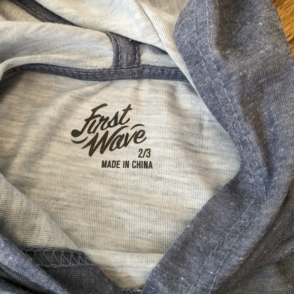 NWT!! First Wave Two-Tone Hooded Shirt Boys Sz. 2/3 by Dillard's - Picture 3 of 7